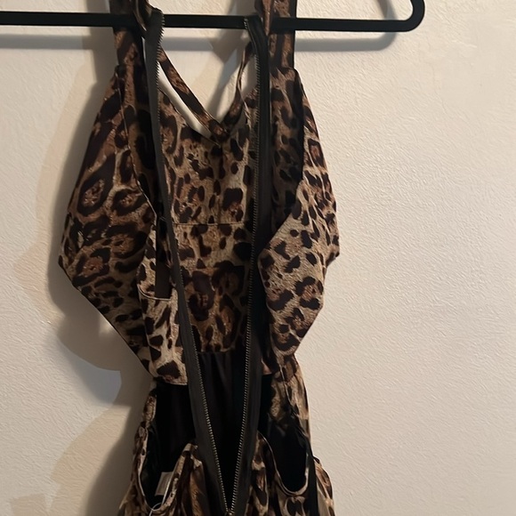 🆕Sans Souci leopard print sleeveless backless dress movie - Picture 1 of 14